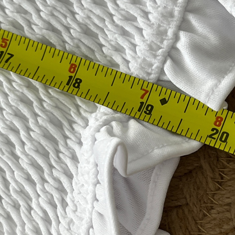 LOFT Ladies Textured White Button-Down Shirt - Picture 6 of 10
